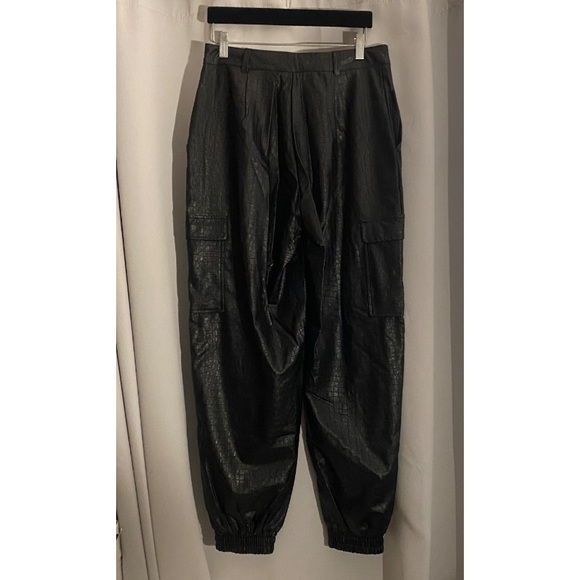 Naked Wardrobe The Crocodile Faux Leather Joggers - Picture 5 of 5